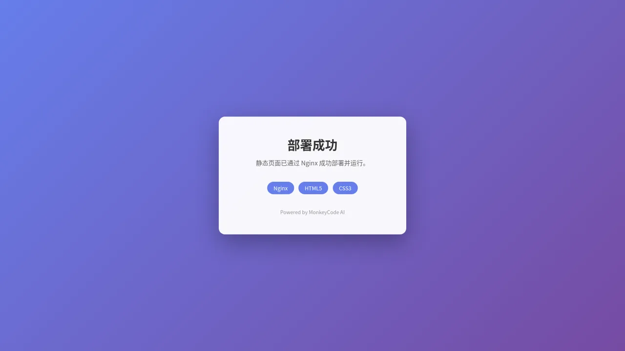 Nginx 部署成功页 封面