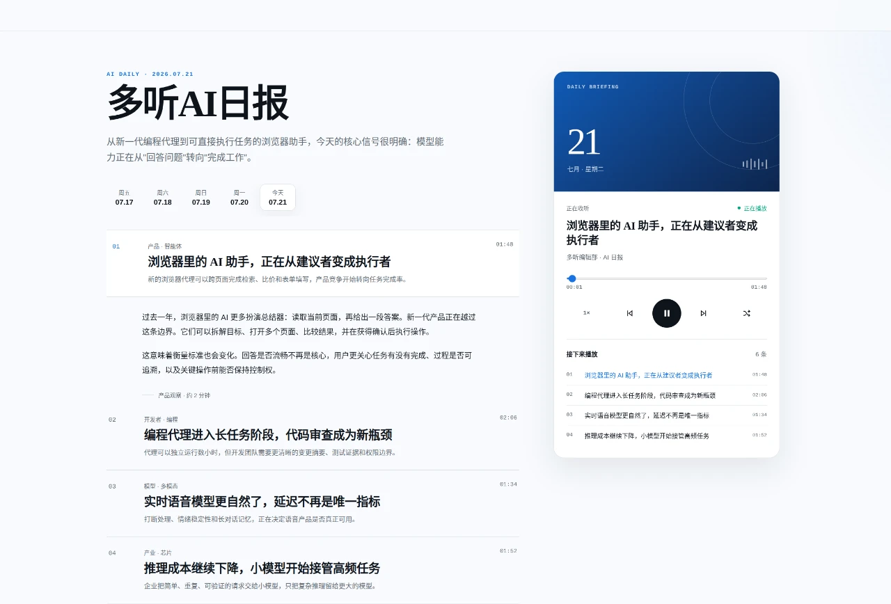 多听AI日报 封面