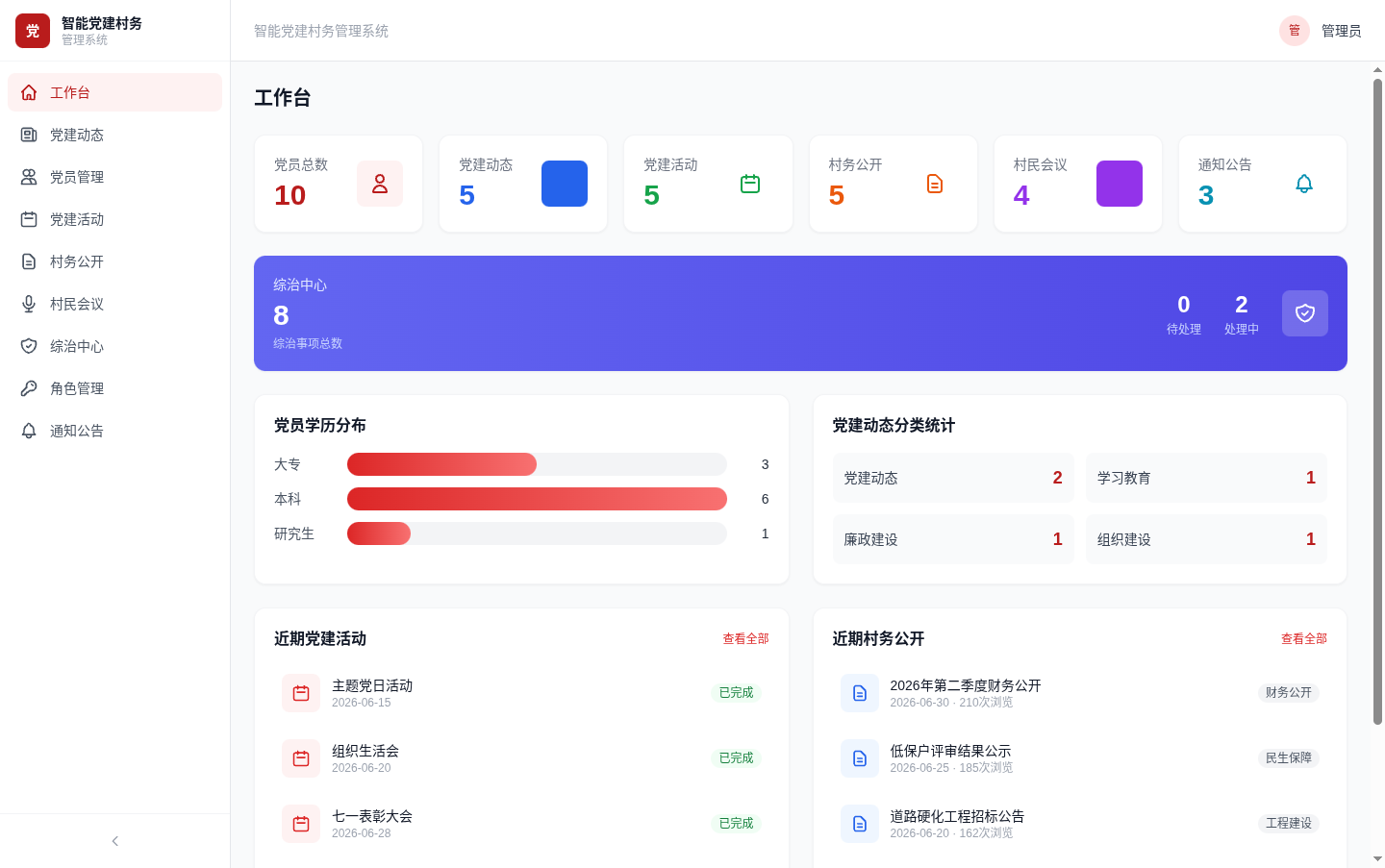 智能党建村务系统 封面