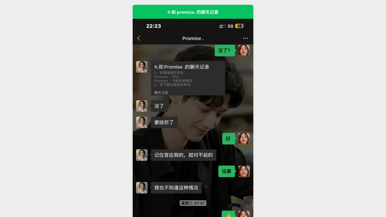 h 和 promise. 的聊天记录 封面