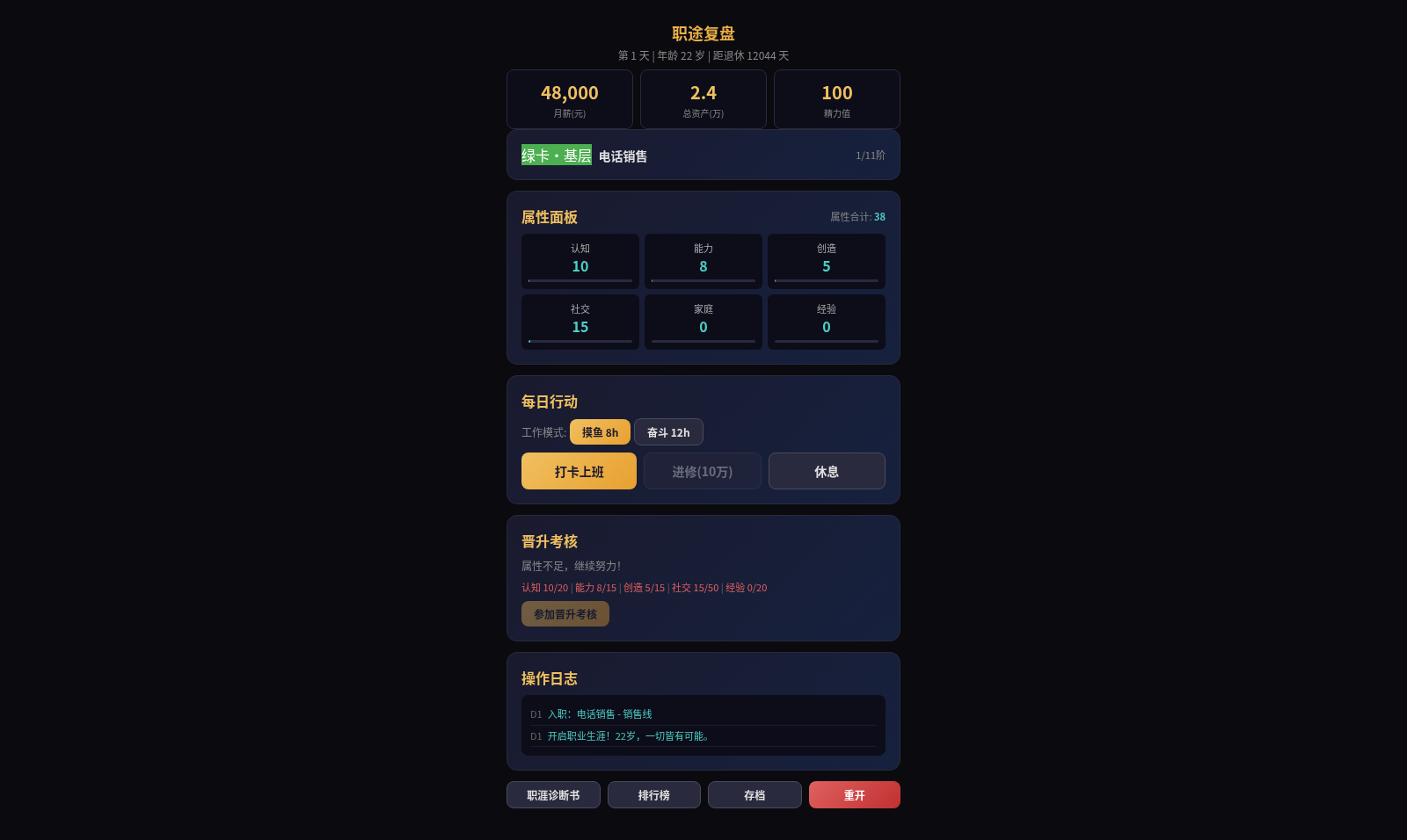 职业生涯沙盘模拟器 封面